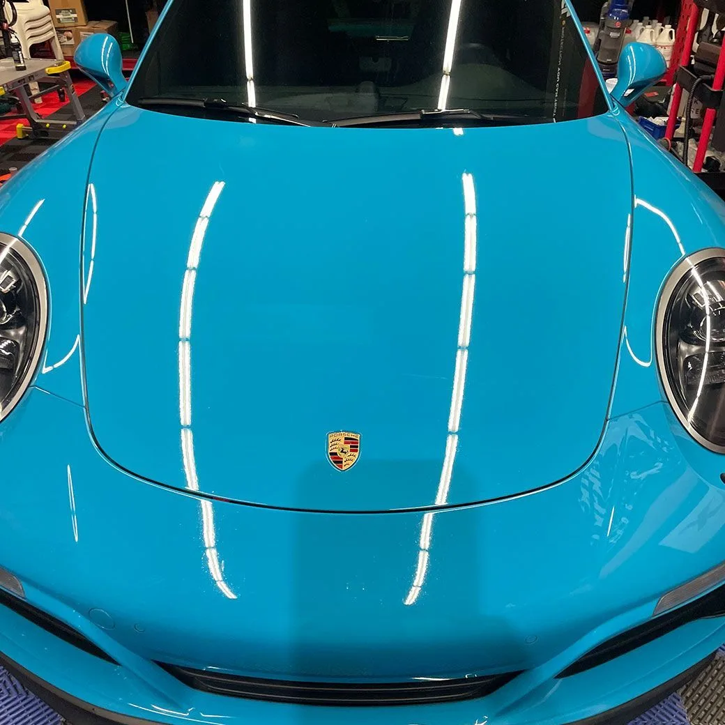 Machine polishing a panel