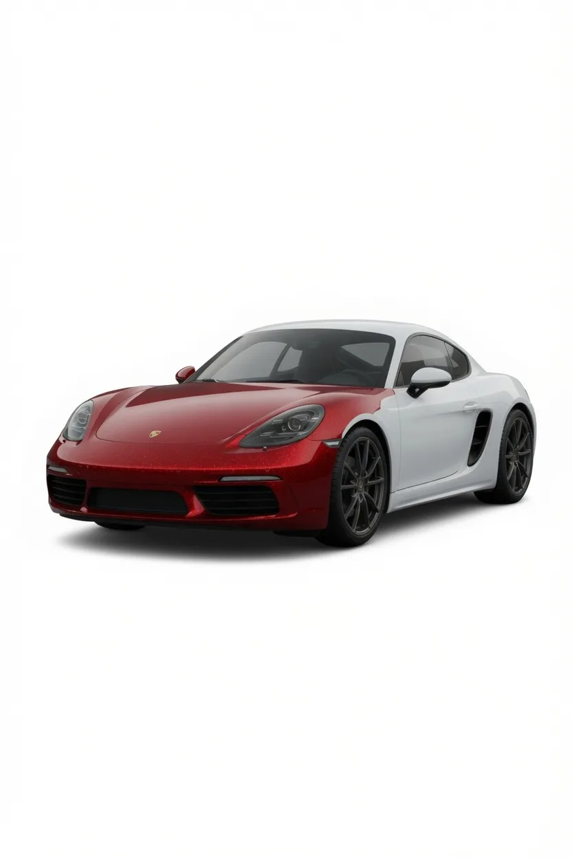 Coverage diagram: film across the front bumper with part of the hood and fenders