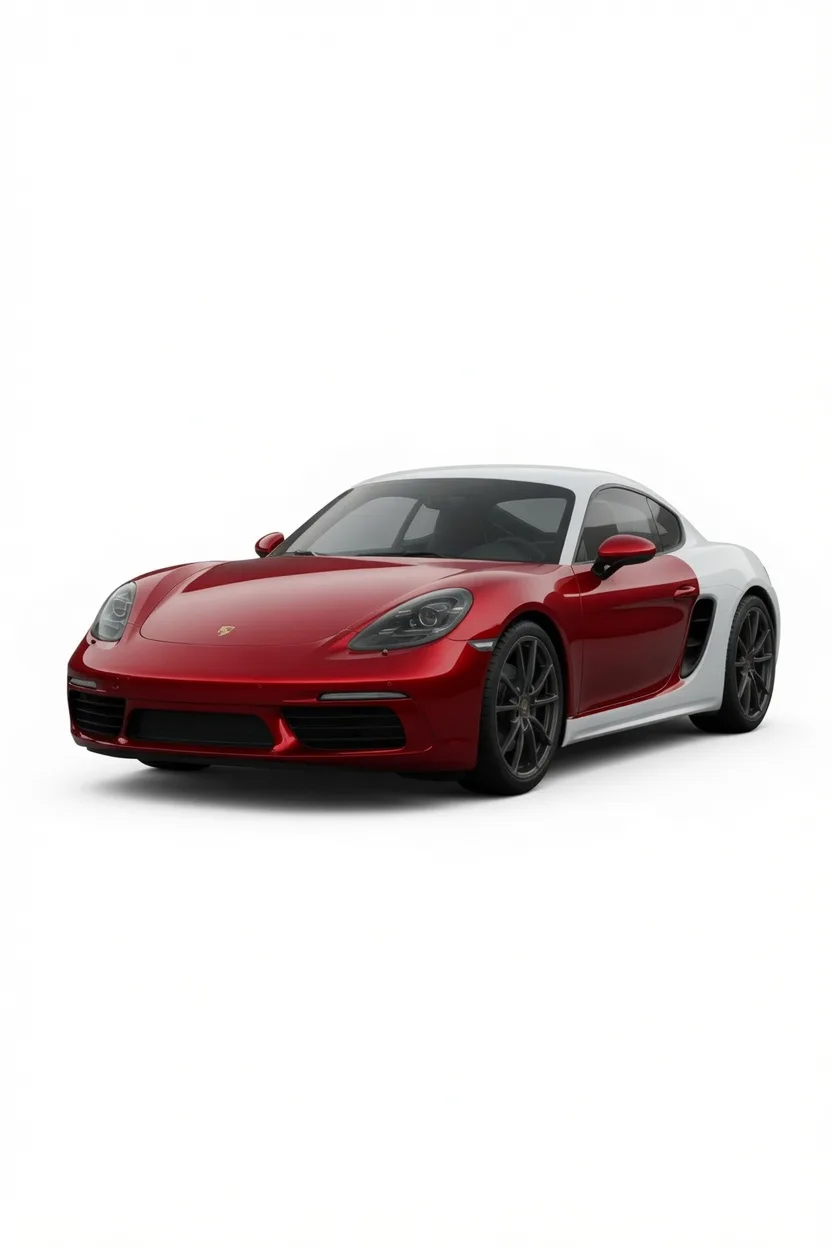 Coverage diagram: film across the full front end, fenders and mirrors of a coupe
